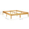 vidaXL Sengeramme heltre eik 180x200 cm