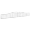 vidaXL Gabionkurver buede 7 stk 400x30x40/60 cm galvanisert jern