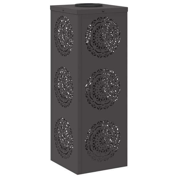 vidaXL Solenergi LED stibelys 2 pcs Svart Kaldvalset st&aring;l