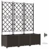 vidaXL Hageblomsterpotte 3 stk. Brun 120 x 40 x 142 cm PP