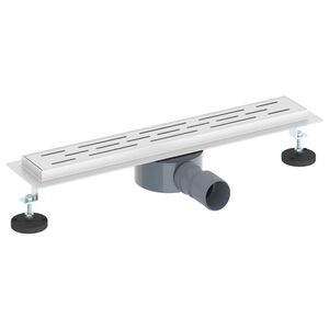 vidaXL Dusjavl&oslash;p Linje Design med 360&deg; Siphon S&oslash;lv 50 cm