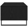 vidaXL Kaffebord med skuff Svart Eik 90 x 50 x 36,5 cm Konstruert tre