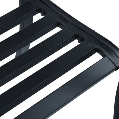 vidaXL Hagebenk 125 cm svart stål