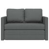 vidaXL Sammenleggbar Sofa seng M&oslash;rkegr&aring; 112 x 60 x 55 cm stoff
