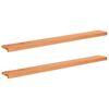 vidaXL Vinduplanker 2 stk. Lakkert 160 x 15 x 2 cm Massiv b&oslash;ketre
