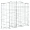 vidaXL Gabionkurv buet 200x30x160/180 cm galvanisert jern
