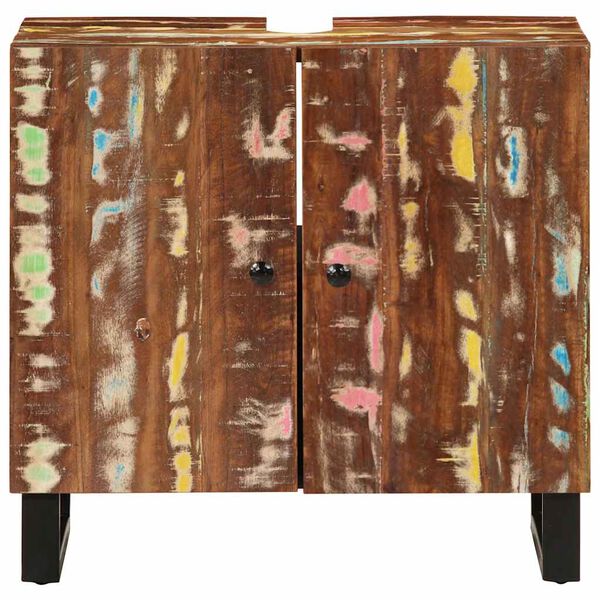 vidaXL Servantskap 62x33x58 cm gjenvunnet heltre og konstruert tre