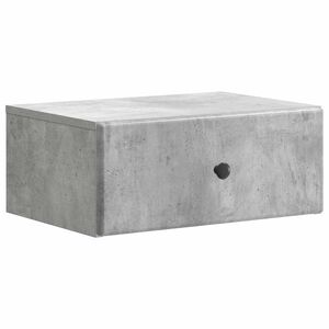 vidaXL Vegghengt Nattbord Betonggr&aring; 49 x 34,5 x 20 cm Konstruert tre