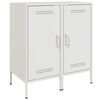vidaXL Skjenker 2 stk hvit 36x39x79 cm st&aring;l