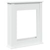 vidaXL Peisramme hvit 75x20x87,5 cm konstruert tre