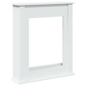 vidaXL Peisramme hvit 75x20x87,5 cm konstruert tre