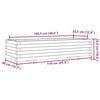 vidaXL Plantekasse 110x40x26,5 cm impregnert furu
