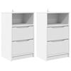 vidaXL Nattbord 2 stk. Hvit 40 x 30 x 467 cm Konstruert tre