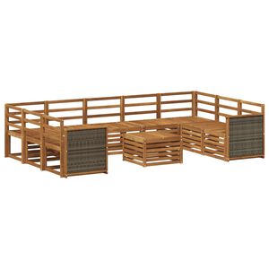 vidaXL Sofasett Solid akasietre