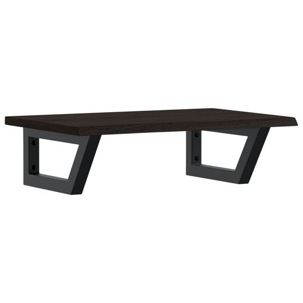 vidaXL Servanthylle veggmontert st&aring;l og heltre eik