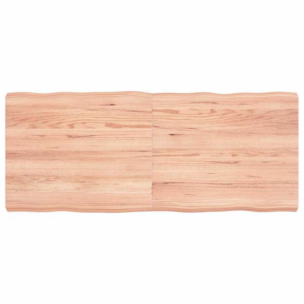 vidaXL Bordplate lysebrun 120x50x(2-6)cm behandlet heltre naturlig