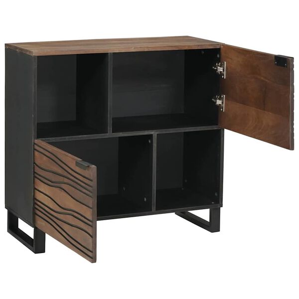 vidaXL Sideboard Brun 80 x 33 x 75 cm heltre mango