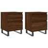 vidaXL Nattbord 2 stk brun eik 40x35x50 cm konstruert tre