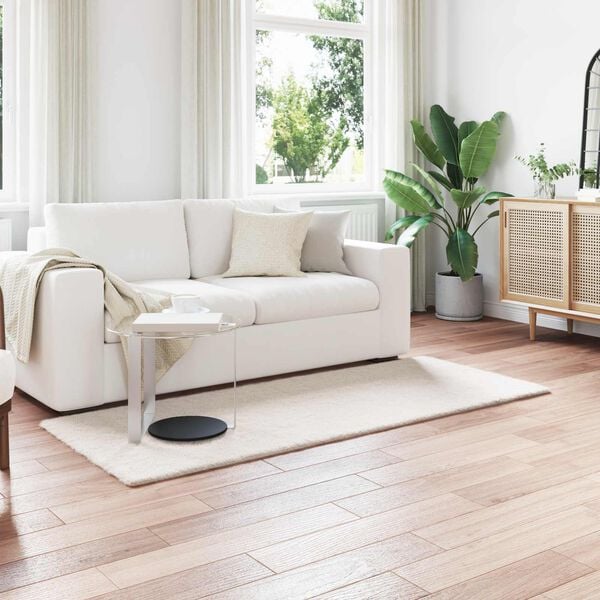 vidaXL Kunstpels Kanin Teppe Olite Krem 80 x 200 cm Polyester