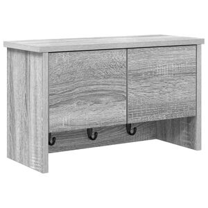 vidaXL Vegghengt kleshenger Gr&aring; Sonoma 50 x 20 x 30 cm Konstruert tre