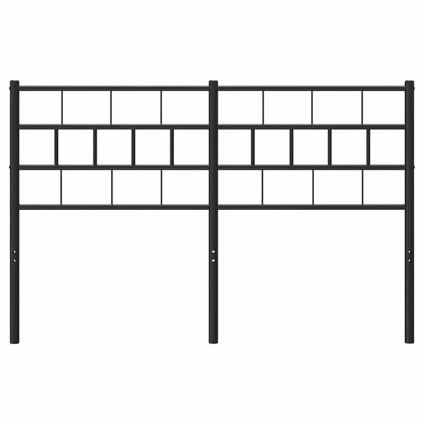 vidaXL Sengegavl i metall svart 135 cm