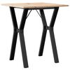 vidaXL Spisebord Y-ramme 70x70x75 cm heltre furu og st&aring;l