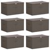 vidaXL Lagringsboks 6 pcs Antrasitt 55 x 35 x 32 cm Ikke-vevd stoff