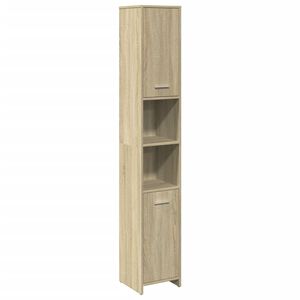 vidaXL Baderomsskap sonoma eik 30x30x183,5 cm sponplate