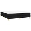 vidaXL Boxspring-sengeramme boksfjær svart 180x200 cm Super King stoff
