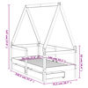 vidaXL Barnesengeramme med skuffer 70x140 cm heltre furu
