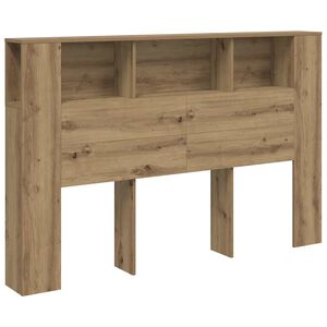 vidaXL Sengegavlskap h&aring;ndverkseik 160x18,5x103,5 cm konstruert tre
