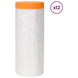 vidaXL St&oslash;vb&aring;nd med limtape 12 stk. Gjennomsiktig 240 x 2000 cm HDPE