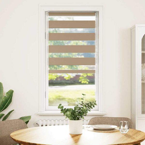 vidaXL Sebragardin sandbrun 55x150 cm stoff bredde 50,9 cm polyester