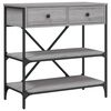 vidaXL Konsollbord gr&aring; sonoma 75x34,5x75 cm konstruert tre
