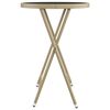 vidaXL Hagebistrosett 3 deler polyrotting og herdet glass beige