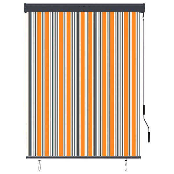 vidaXL Utend&oslash;rs rullegardin 120x250 cm gul og bl&aring;