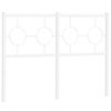 vidaXL Utskiftbar sengegavl i metall hvit 120 cm