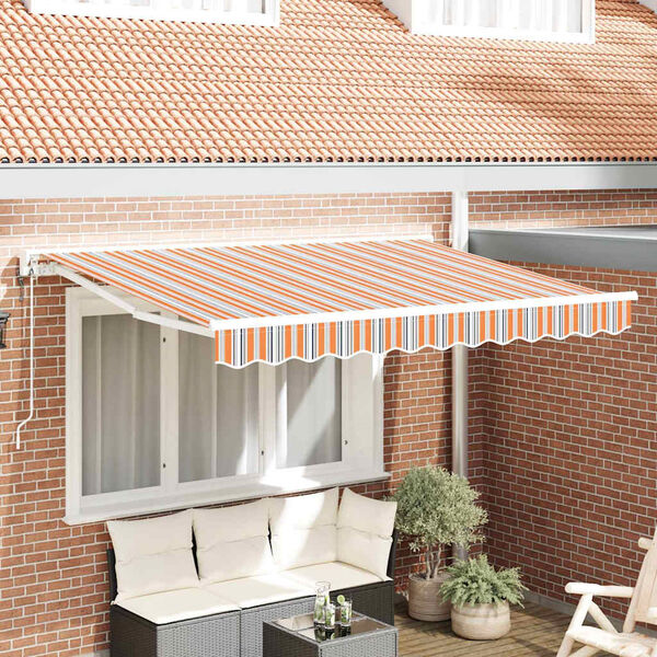 vidaXL Innvendbar Markise Bl&aring; og Oransje 350 x 200 cm