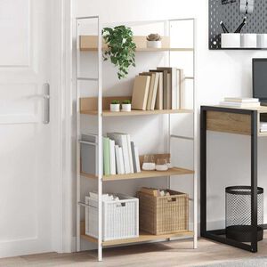 vidaXL Bokhylle 4 lag eik 60x27,6x124,5 cm konstruert tre