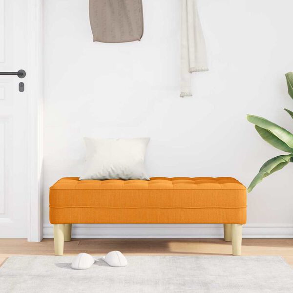 vidaXL benk M&oslash;rk Gul 113 x 57 x 39 cm stoff