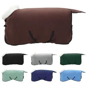 vidaXL Hestepledd Helt m&oslash;rk brun 115 cm Polar fleece