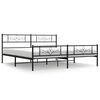 vidaXL Sengeramme i metall med hode- og fotgavl svart 183x213 cm
