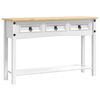 vidaXL Avlastningsbord Corona Hvit 114 x 34,5 x 73 cm Massiv furu