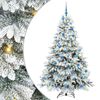 vidaXL Kunstig juletre med 300 LED med stativ Hvit 180 cm PE og PVC