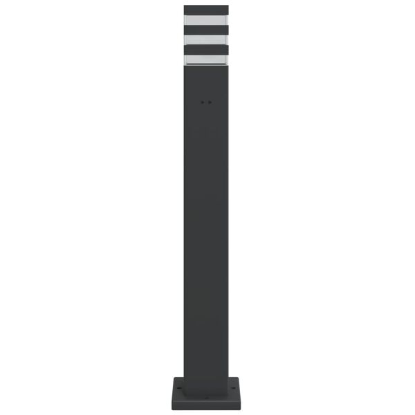 vidaXL Utend&oslash;rs gulvlamper med uttak 3 stk svart 80 cm aluminium