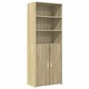 vidaXL Highboard sonoma eik 70x42,5x185 cm konstruert tre