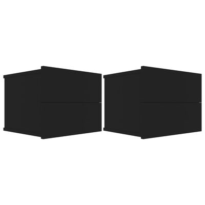 vidaXL Nattbord 2 stk svart 40x30x30 cm sponplate
