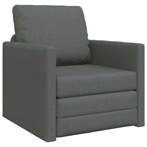 vidaXL Sammenleggbar Sofa seng Mørkegrå 74 x 77 x 81 cm stoff