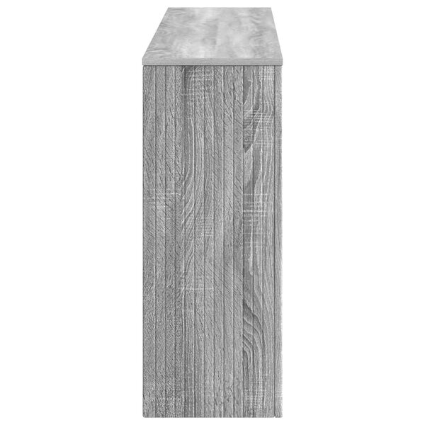 vidaXL Konsollbord Stripete Gr&aring; Sonoma 155 x 29 x 74 cm Konstruert tre