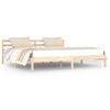 vidaXL Sengeramme heltre furu 200x200 cm
